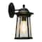 Hello Honey® Robert Stevenson Lighting Portside Matte Black Metal & Seedy Glass Outdoor Light